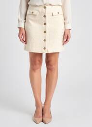 Jupe courte coupe droite beige TWINSET femme