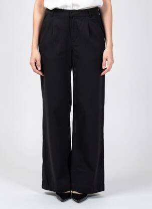 Pantalon large tissage popeline taille normale noir LA FIANCÉE femme