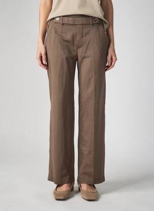 Pantalon droit stretch taille normale marron STREET ONE femme