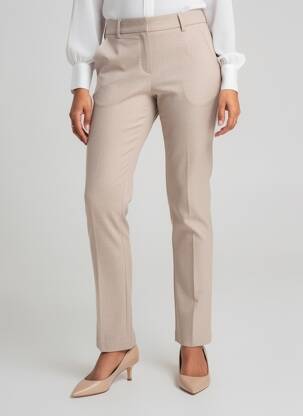 Pantalon slim taille élastique taille normale beige BRANDTEX femme