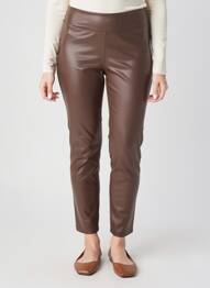 Legging tissage simili-cuir taille normale marron STREET ONE femme