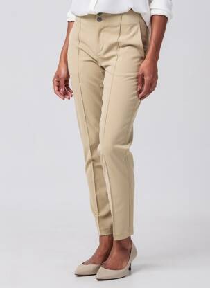 Pantalon slim taille élastique taille normale beige STREET ONE femme