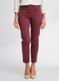 Pantalon 7/8 stretch taille normale violet COPENHAGEN femme
