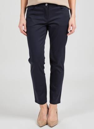 Pantalon slim tissage popeline taille normale bleu BRANDTEX femme