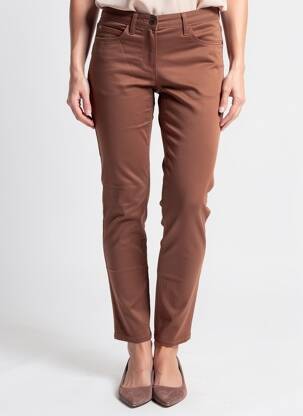 Pantalon slim stretch taille normale marron BRANDTEX femme