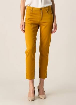 Pantalon 7/8 stretch taille normale jaune LA FIANCÉE femme
