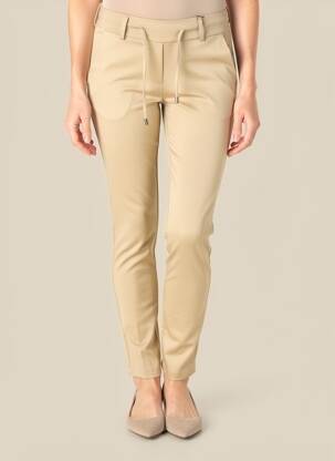 Pantalon slim taille élastique taille normale beige COPENHAGEN femme