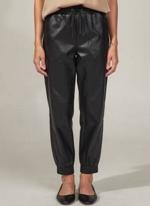 Pantalon droit taille élastique taille normale noir KOCCA femme