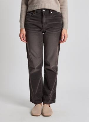 Pantalon droit stretch taille haute gris MKT STUDIO femme