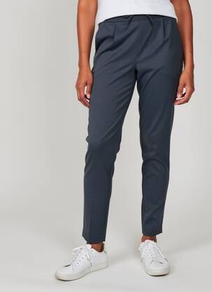 Pantalon slim taille élastique taille normale bleu ICJHI femme