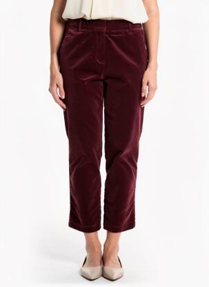 Pantalon 7/8 stretch taille normale rouge HOD femme