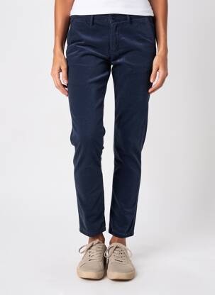 Pantalon chino stretch taille normale bleu HOD femme