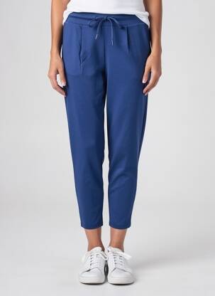 Pantalon 7/8 taille à pinces taille normale bleu ICHI femme