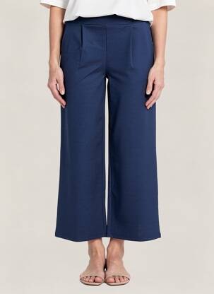 Pantalon 7/8 stretch taille normale bleu ICJHI femme