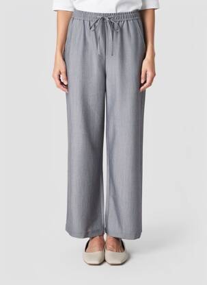 Pantalon droit stretch taille normale gris B.YOUNG femme