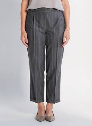 Pantalon droit stretch taille normale gris PAKO LITTO femme
