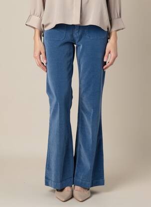 Pantalon flare stretch taille normale bleu MKT STUDIO femme