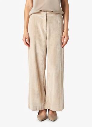 Pantalon large poches taille normale beige SIGNE NATURE femme