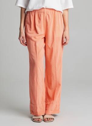 Pantalon large poches taille normale orange AMERICAN VINTAGE femme