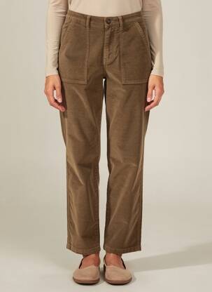 Pantalon droit stretch taille normale vert MKT STUDIO femme