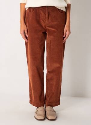 Pantalon droit stretch taille normale marron MKT STUDIO femme