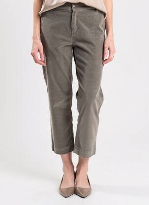Pantacourt stretch taille normale gris HOD femme