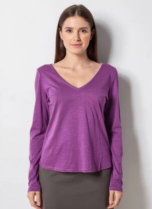 T-shirt manches longues manches longues violet VILA femme