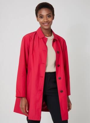 Trench poches sans capuche rouge NICE THINGS femme