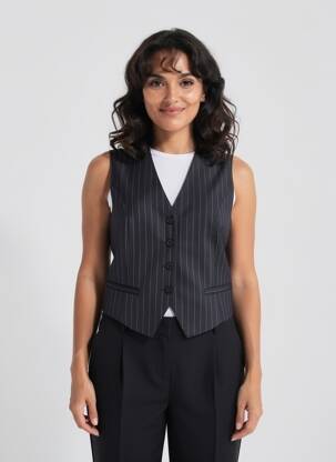 Gilet sans manche doublure bleu PAKO LITTO femme