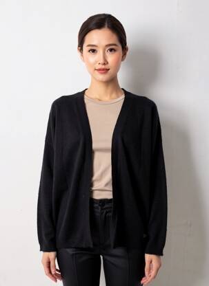 Gilet manches longues manches longues noir ORFEO femme