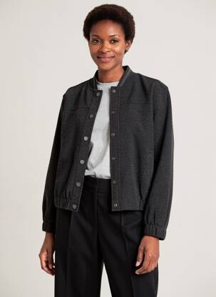 Blouson fermeture pressionnée noir STREET ONE femme