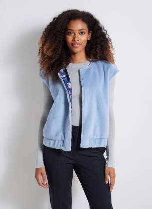 Veste casual col rond bleu POM AMSTERDAM femme