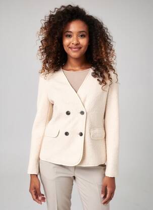 Veste casual coupe droite beige VILA femme