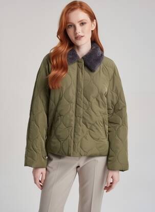 Blouson poches vert ICHI femme