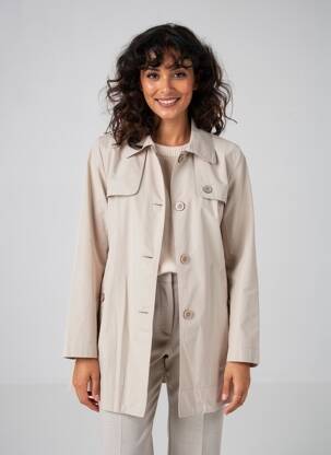 Trench tissage popeline sans capuche beige BETTY BARCLAY femme
