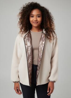 Veste casual coupe droite beige I.CODE (By IKKS) femme