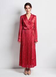 Robe longue manches longues manches longues rouge SCOTCH & SODA femme