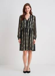 Robe mi-longue manches longues manches longues noir LA PETITE FRANCAISE femme