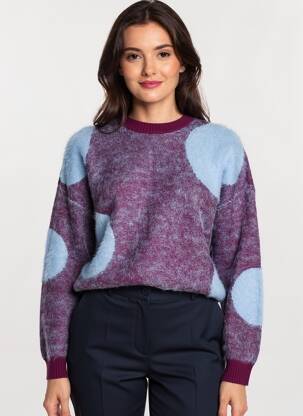 Pull stretch manches longues violet POM AMSTERDAM femme
