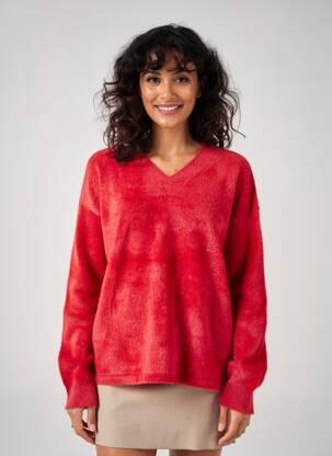 Pull coupe cintrée manches longues rouge BETTY BARCLAY femme