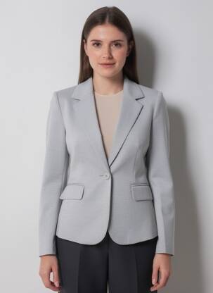 Blazer coupe cintrée gris ICHI femme
