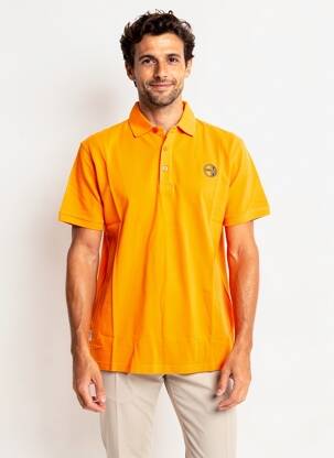 Polo coupe droite manches courtes orange DAYTONA homme