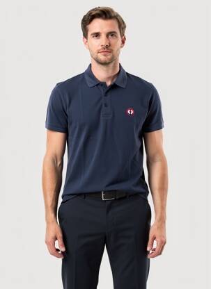 Polo coupe droite manches courtes bleu MARINE NATIONALE homme