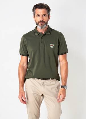 Polo coupe droite manches courtes vert DAYTONA homme