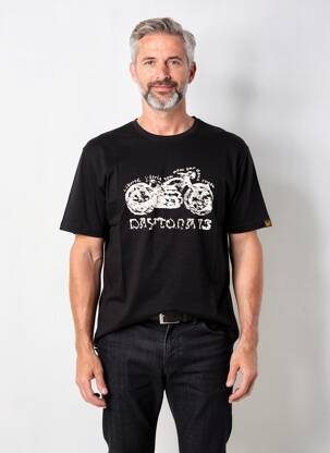 T-shirt stretch manches courtes noir DAYTONA homme