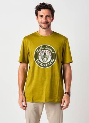 T-shirt coupe droite manches courtes vert DAYTONA homme