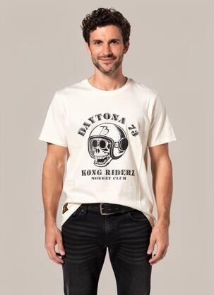 T-shirt stretch manches courtes beige DAYTONA homme