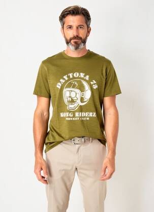 T-shirt stretch manches courtes vert DAYTONA homme