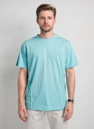 T-shirt coupe droite manches courtes bleu DAYTONA homme