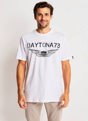 T-shirt coupe droite manches courtes blanc DAYTONA homme